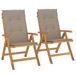 VidaXL Tuinstoel Terras Gecapitonneerde zitting Polyester Taupe 6 stuks