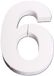 Glorex Hobby Piepschuim Cijfer 6 Jaar - H25 cm - Wit