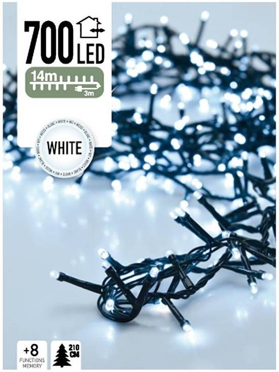 Decorative Lighting Micro Cluster 700 LED's 14 meter wit