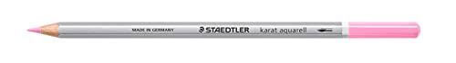 STAEDTLER Aquarel kleurpotloden karaat, aquarel, karmin licht, wateroplosbare, zachte, kleurintensieve vulling, verschillende droog- en natstechnieken, 6 aquarelstiften in kartonnen etui, 125-21