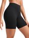Merkloos Dames fietsbroek zwart met hoge taille