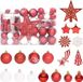 vidaXL - Set de 108 boules de Noël - Rouge et Blanc