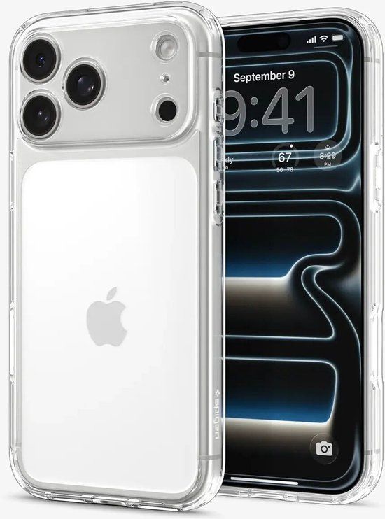 Spigen Ultra Hybrid Hoesje Geschikt voor Apple iPhone 17 Pro - Back Cover met Air Cushion - Transparant