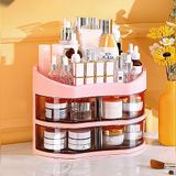 360° Joybos 360° draaibare make-up organizer met laden, roze