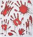 Merkloos / Sans marque Horror raamstickers bloedende handafdrukken - 30 x 40 cm - Halloween feest decoratie - Horror stickers