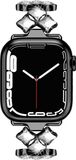 Strap-it Steel Diamond bandje voor Apple Watch - zwart - 42/44/45/49mm