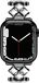 Strap-it Steel Diamond bandje voor Apple Watch - zwart - 42/44/45/49mm