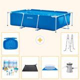 Intex Rechthoekig Frame Zwembad - 260 x 160 x 65 cm - Blauw