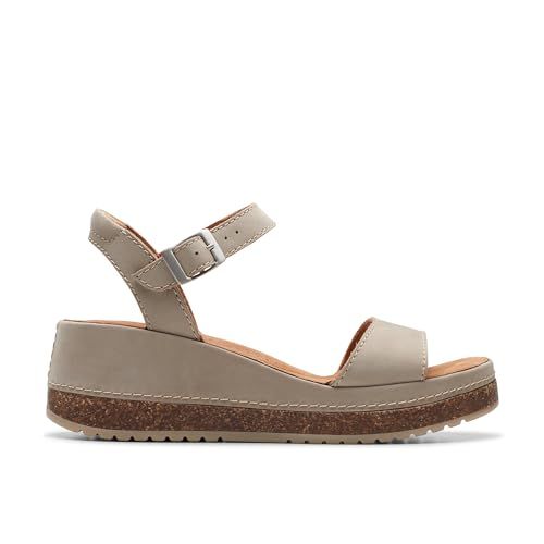 Clarks Kassanda Lily Womens Stone Nubuck, 4