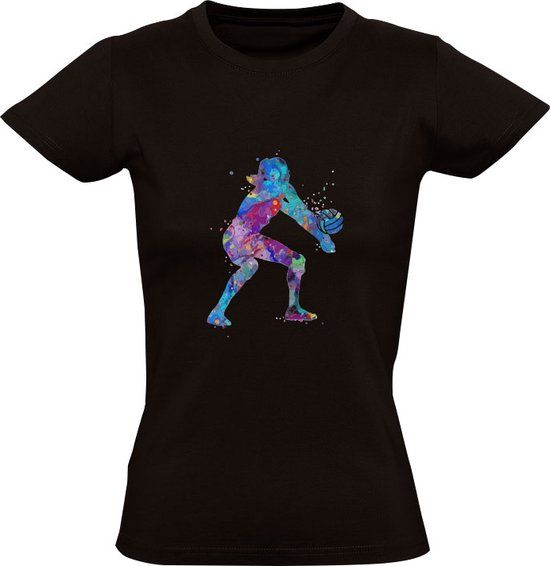 Sol's Volleybal Dames T-shirt Zwart 5XL - Katoen