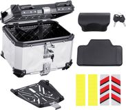 VEVOR Motorkoffer Topkoffer Universele Motortas 45l Topkoffer Aluminium Zilver
