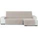 ECOMMERC3 Elastische bankhoes voor chaise longue, normaal rechts, bankovertrek chaise long, linnen met verstelbare elastieken, compatibel met hoekbanken links of rechts