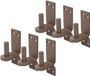 Alberts DURAVIS® plaatduim met DII-haak, roestbruin duplex gecoat, penmaat Ø13 mm, plaat 100 x 35 mm, set van 6