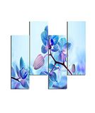 Homemania Wandfoto, motief: bloemen, 4 stuks, voor woonkamer, slaapkamer, meerkleurig, 76 x 0,3 x 50 cm, HM204PMDF18, MDF
