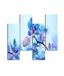 Homemania Wandfoto, motief: bloemen, 4 stuks, voor woonkamer, slaapkamer, meerkleurig, 76 x 0,3 x 50 cm, HM204PMDF18, MDF