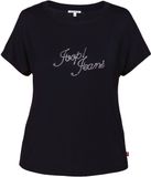 JOOP! Jeans Slaapshirt 'Glamour' zwart / transparant
