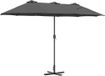 Syfax Tuinparasol 370 x 197 x 239 cm Polyester en Aluminium Antraciet