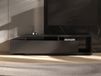 BOTSWANA Meuble TV-HiFi 2 tiroirs mat noir
