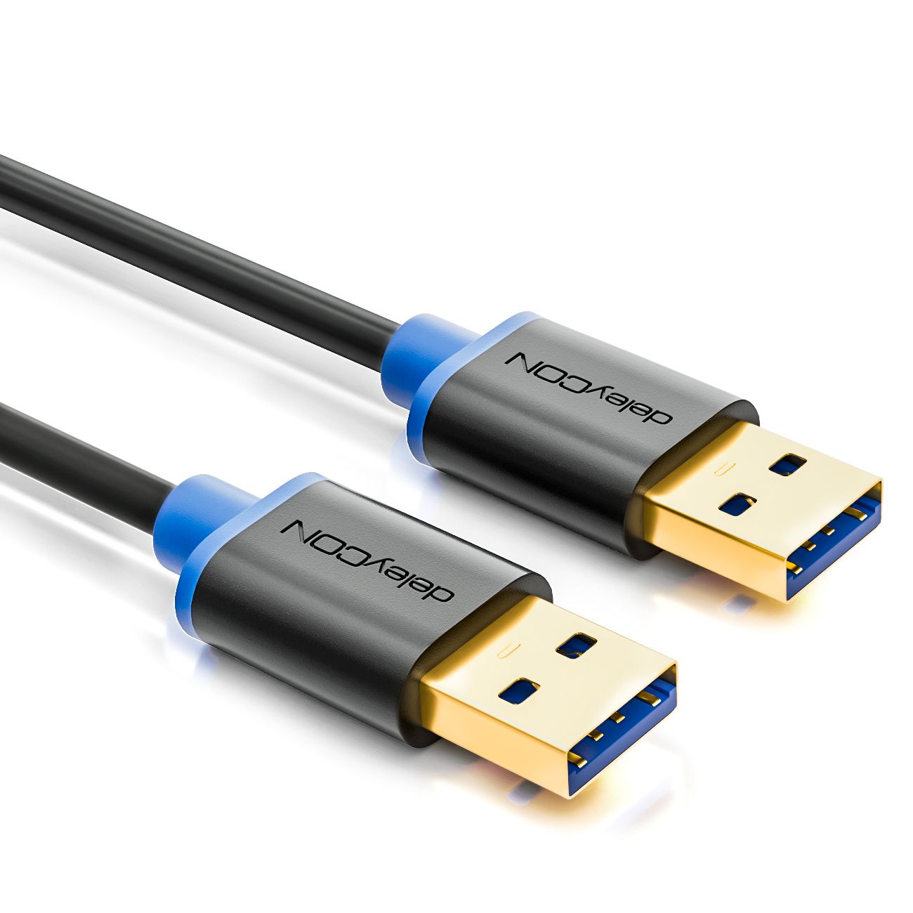 deleyCON MK744 USB-kabel - 2m - Zwart