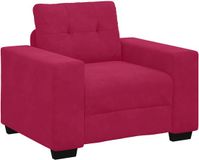 vidaXL Sofastoel Wijnrood Fluweel 100x78x80 cm