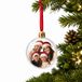 Cm Casa Y Menaje CM Foto kerstbal - transparant - D4 cm - Personaliseerbare kerstballen - met eigen foto - rood lint