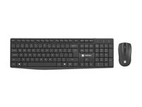 Natec Squid Clavier et Souris Combo - Sans fil - USB - QWERTY US International - Noir