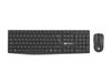 Natec Squid Clavier et Souris Combo - Sans fil - USB - QWERTY US International - Noir