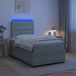 vidaXL Lit plateforme avec matelas gris clair 120 x 190 cm velours