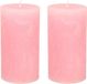 Merkloos Stompkaars - 2x - Roze - 7 x 13 cm