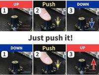 Hosco Japan H-PPUSH250B 250K DPDT Push-Push Potentiometer met 10mm Bushing