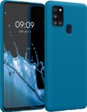 kwmobile telefoonhoesje geschikt voor Samsung Galaxy A21s - Hoesje voor smartphone - Back cover in Caribisch blauw