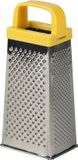 Urban Living Keuken hand rasp - 4-zijdig - groente rasp - zilver/geel