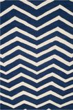 Safavieh Cambrigde vloerkleed - 121x182 cm - Visgraatmotief - Wol - Navy & Ivory