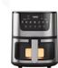 Wan GmbH Airfryer numérique - Sans PFAS - Grand 7 litres - Écran numérique - Inclus grille réglable en hauteur - Friteuse électrique - Commande tactile LED - Four à convection multifonction intelligent - 1400W - Friteuse à air chaud - Noir