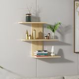 Stijlvolle Eiken Wandplank 69,8 x 21,4 x 59,6 cm