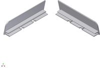 Aluart Aluminium BV Kopschot (1xls/1xrs) tbv waterslagprofiel 100mm