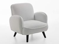 Atlantic Home Collection BEN, fauteuil, imitatie schapenwol, zwart