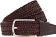 Vanzetti Leren Riem Braided Men's Belt 35 mm W90 Dark Brown