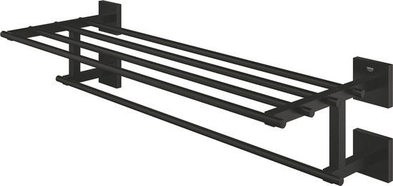 GROHE QuickFix Start Cube Handdoekrek - 60 cm - Zwart Mat