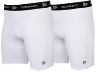 Donnay 2-Pack Compressie Short Thermo/Sportshort Heren Wit S