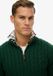 Superdry & Co Superdry Preppy Cable Half-Zip Trui Slanke Pasvorm Heren Katoen Forest Green Maat M