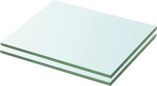 vidaXL Glazen Schappen 2 stuks 20x20 cm Transparant
