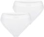 Sloggi Double Comfort Tai Slip Dames Wit Katoen/Elastaan Maat S (2 stuks)
