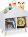 Merkloos Boekenkast kind - op poten - 6 vakken - 67 cm hoog - kinderkamer