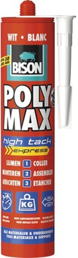 Bison Poly max high tack wit 425 gr