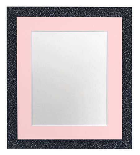 FRAMES BY POST FRAMES VAN POST Glitz antraciet fotolijstje met roze bevestiging 24 x 18 beeldformaat 18 x 12 inch kunststof glas