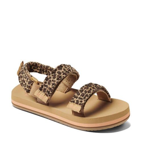 Reef sandalen met panterprint beige/bruin