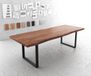 DELIFE Table à manger Edge acacia brun 260x100 XL noir métal Live-Edge