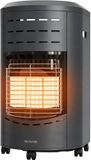 Auronic Poêle à gaz mobile - avec roulettes - jusqu'à 60 m² - Chauffage à gaz 4200W - Régulateur de pression de gaz et tuyau de gaz inclus - Housse de rangement incluse - Anthracite