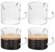 Set van 4 Double panier Espresso Kopjes - 75 ml Hittebestendig met Schenkgreep